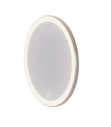 Handy makeupspejl med 5 x forstørrelse, med lysstyring, USB, Ø180mm